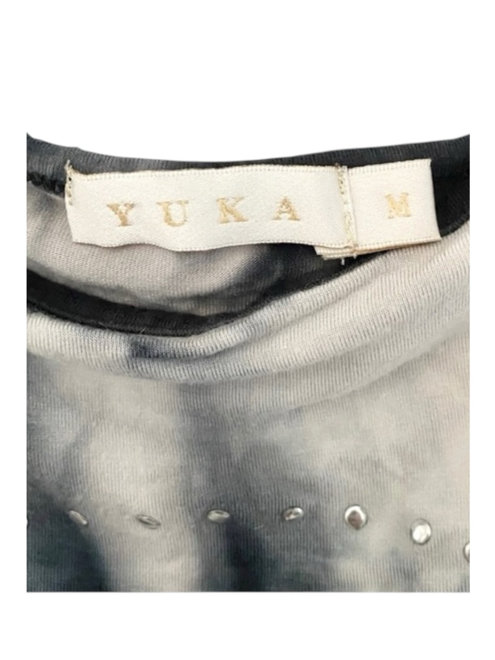 Yuka ★ Choice Cold Shoulder Top ★ Black Tie Dye ★ Medium ★ - Picture 9 of 15